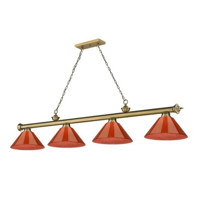 Z-Lite Cordon 4 - Light Chandelier in  Rubbed Brass