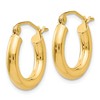 Black Bow Jewelry 3mm, 14k Yellow Gold Classic Round Hoop Earrings, 15mm (9/16 Inch) - 2 of 4
