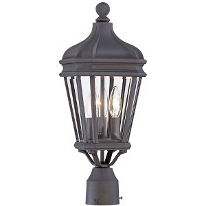 Minka Lavery Vintage Outdoor Post Light Fixture Black 20" Beveled Glass for Exterior Barn Deck House Porch Yard Patio - 1 of 3