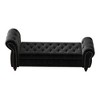 PAGED Modern Storage Bench, Tufted Velvet Ottoman with Storage, Antique Copper Nails Bed Bench with High Backrest, Entryway Bench - 3 of 4
