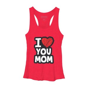 Women's Design By Humans I Love You Mom Heart By solon2020 Racerback Tank Top - 1 of 2