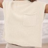 Soft Fabric Breathable Stretchy Turtleneck Knitted Sleeveless Crop Top Fall Winter Fashion - 2 of 4