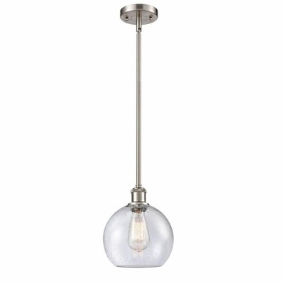 Athens - 1 Light Stem Hung Mini Pendant In Industrial Style-10 Inches Tall and 8 Inches Wide