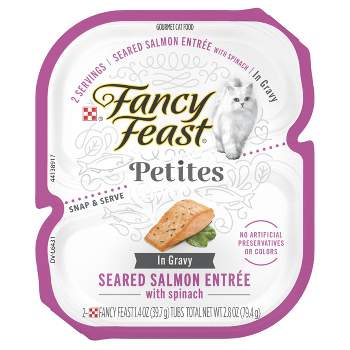 Fancy Feast Petites Sauteed Salmon with Spinach in Gravy Wet Cat Food - 2.8oz