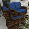 Resenkos Patio Furniture Sets,Outdoor & Patio Furniture Sets,4 Piece Rattan Patio Furniture Set with Swivel Rocking Chairs Table Loveseat, Blue Dark - 3 of 4