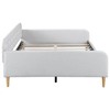 PAGED Bed Frame Upholstered Daybed with 4 Support Legs and Two Armrests, Easy Assembly, Box Spring Not Required - 4 of 4