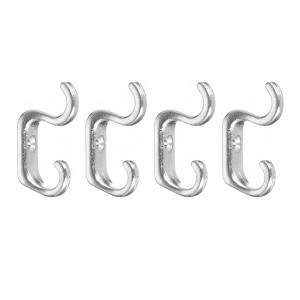 Unique Bargains Zinc Alloy Double Prong Retro Hanging Towel Backpack Clothes Scarf Keys Hat Mini Small Hooks - 1 of 4