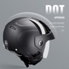 VEVOR Motorcycle Helmet, 3/4-Face, Smart Street ABS & High Density Helmet with Bluetooth Slot & Interchangeable Lens, DOT Approved, Black - 3 of 4