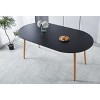 Vynxaria Extensible table COFFEE TABLE,wood leg,metal top,100/140/180x100x75cm,black color - 4 of 4