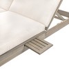 Syemin Patio Chaise Lounges, Outdoor Patio Daybed, Comfy Seat Cushion, Sofa Furniture, for Backyard, Swimming Pool, White, 76"*69.3"*39.7" - 4 of 4