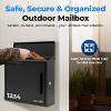 SereneLife Wall Mount Locking Mailbox - Outdoor Black Letter Organizer SLPW253BL - 4 of 4