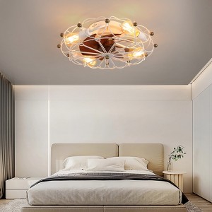 TOBILI Low Profile Caged Ceiling Fan with Lights Remote Control, Embedded modern industrial ceiling fan - 1 of 4