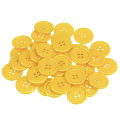 Unique Bargains Resin DIY Craft Flat 4-Hole Sewing Buttons 100 Pcs