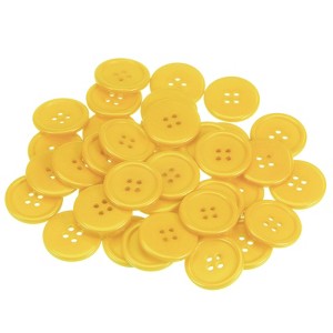 Unique Bargains Resin DIY Craft Flat 4-Hole Sewing Buttons 100 Pcs - 1 of 4