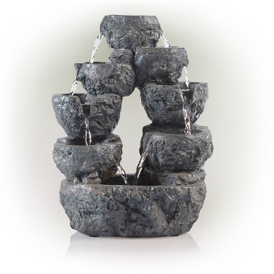 Photo 1 of Alpine 14 Multi Tiered Cascading LED Fountain Gray