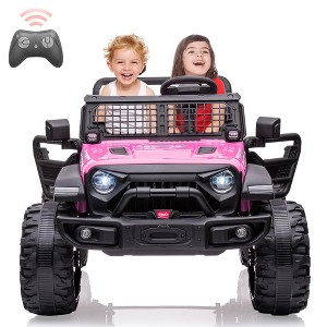 24V Kids Ride On Truck with Remote Control, 2 Seater Electric Car for Toddlers, 15.5" All-Terrain Wheels & 20" Seat - 1 of 4