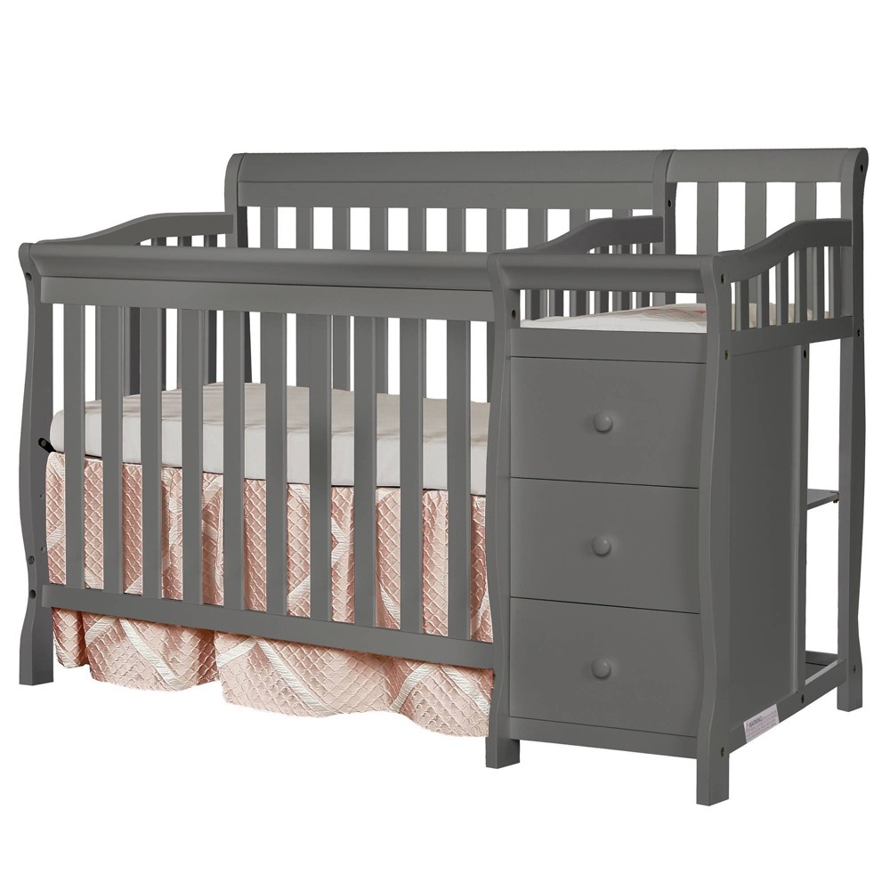 Photos - Kids Furniture Dream On Me Jayden 4-in-1 Mini Convertible Crib and Changer - Dark Gray