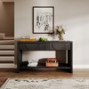 Sapphtopaz 55.12" Farmhouse Console Table with 2 Storage Drawers Retro Entryway Table with Open Shelf Wood TV Stands for Living Room, Entryway - 4 of 4