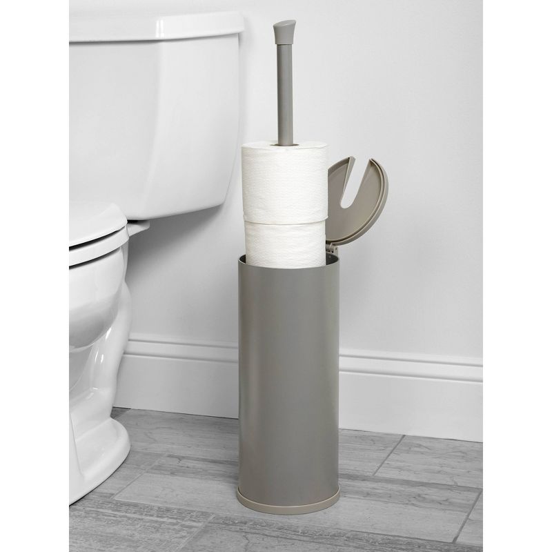 Three Roll Smart Accessories NeverRust Easy Access Toilet Paper Holder Matte Silver - Zenna Home, 4 of 7