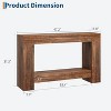 47" Farmhouse Console Table with 2-Tier Storage – Entryway, Hallway & Sofa Table, Rustic Wood Grain - 2 of 4