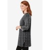 Woman Within Plus Size Perfect Printed Three-Quarter-Sleeve Scoopneck Tunic - 4 of 4