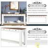 NicBex 4 Drawer Console Table with 1 Open Bottom Shelf,Entryway Table with Round Knobs,Modern Couch Table for Living Room,Antique White - 4 of 4