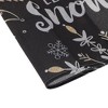Unique Bargains Christmas Place Mats Snowflake Flax Yellow Black White 11.8"x17.7" 2 Pcs - 4 of 4
