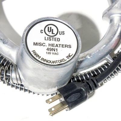 Silver Cast Aluminum 250 Watt Bucket Deicer with Thermostat