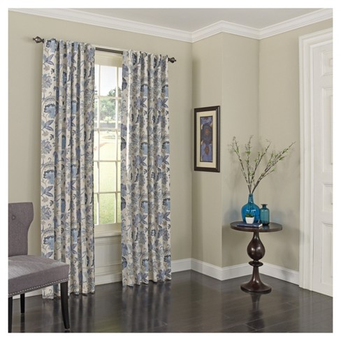 52 X 63 Nina Back Tab Blackout Window Curtain Panel Blue