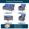 7 Pieces Gymojoy Sofa Chairs Ottoman with Swivel Chairs - 2 of 4