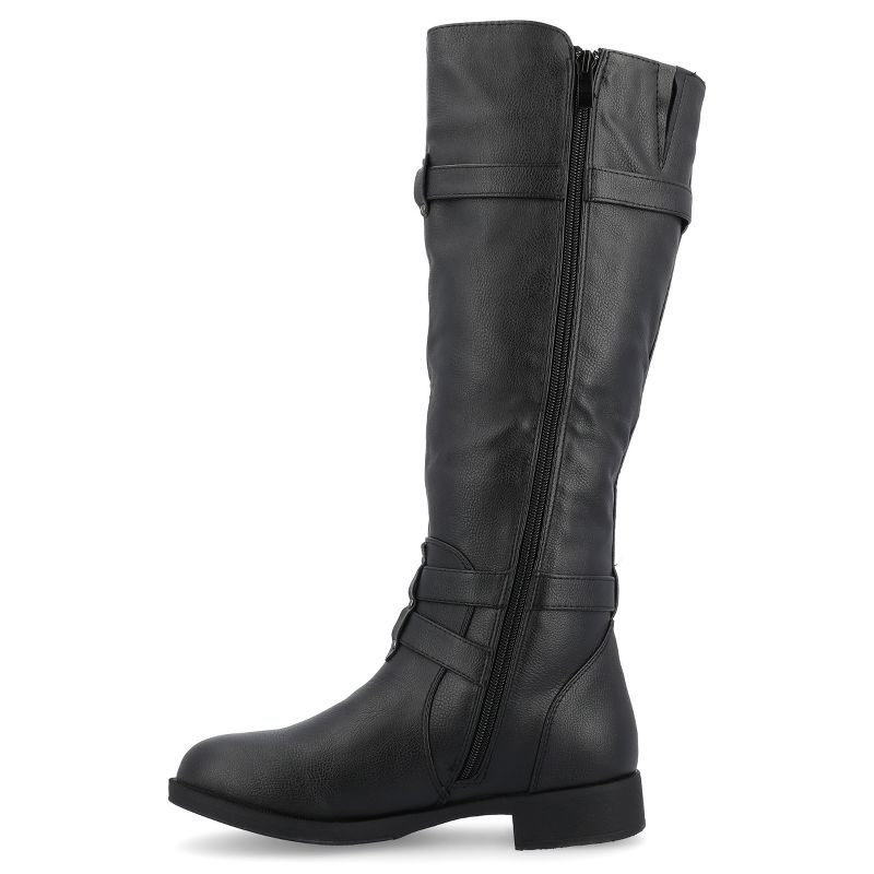 Journee Collection Womens Bite Stacked Heel Riding Boots, 3 of 11
