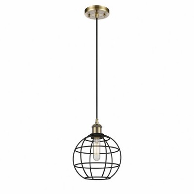 Lake Placid - 1 Light Cord Hung Pendant In Industrial Style-10.25 Inches Tall and 8 Inches Wide