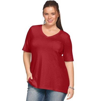 ellos Plus Size V-Neck A-Line Tunic