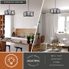 VAXCEL Oslo 16.25-in W Black Geometric Square Semi Flush Mount Ceiling Light Clear Glass - 3 of 4
