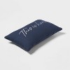 'This is Home' Embroidered Lumbar Throw Pillow Blue - Threshold™ - 3 of 4