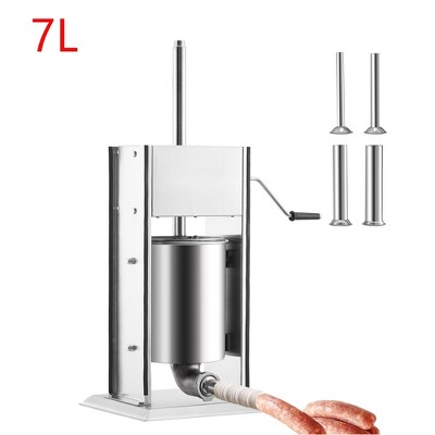 Sausage Stuffer 7L Vertical Sausage Maker Machine Stainless Steel Meat Press 2 Speeds