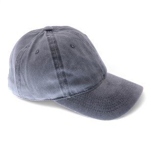 Alilang Washed Denim Baseball Cap with Adjustable Strap and Relaxed Fit - 1 of 4