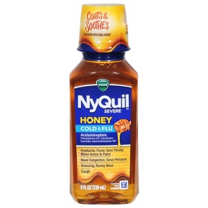 Vicks NyQuil Severe Honey Cold & Flu 8 fl oz - 1 of 4