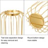 Unique Bargains Flower Plant Lantern Style Container Glass Tube Metal Rack Stand Clear Vase - 3 of 4