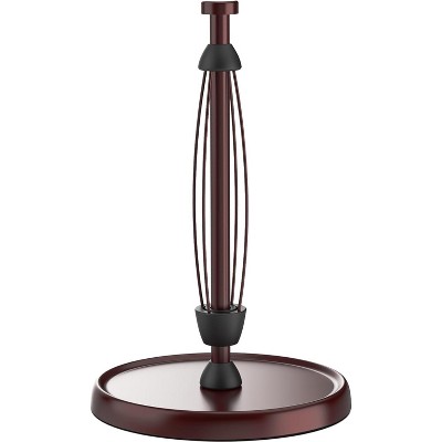 Paper Towel Holder Countertop, One-Handed Tear, Stainless Steel, Weighted Base, Paper Towel Roll Holder Stand