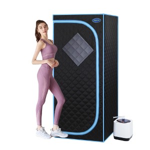 LOVMOR Portable Gothic Roof Plus Type Full Size Steam Sauna tent with Foldable Chair, Remote Control, Spa, Therapy & Relaxation at home - 1 of 4