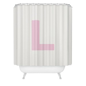 Deny Designs April Lane Art Block Monogram Shower Curtain - 1 of 3