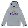 NFL Minnesota Vikings Boys' Gray Performance Hooded Sweatshirt - 2 of 3