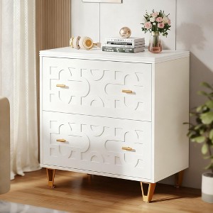 Gulches LITTLE TREE 2-Drawer File Cabinet, Under Desk Office Storage Cabinet for Letter Size File Folders with Tabs, Printer Stand - 1 of 4