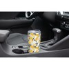 Elanze Designs 20 oz Stainless Steel On the Go Insulated Travel Tumbler With Push Top Lid, Citrus Lemon Pattern White - 3 of 4