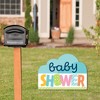 Big Dot of Happiness Colorful Baby Shower - Gender Neutral Party Yard Sign with Stakes - Double Sided Outdoor Lawn Sign - Set of 3 - 2 of 4