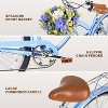 WEIZE Beach Cruiser Bike 26 inch City Bikes Commuter Bicycle for Adult 7-Speed Comfortable with Rear Rack or Basket Blue - 4 of 4