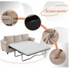 81.5" Polyester 3-Seater Sofa Bed with Memory Foam Mattress - 4 of 4