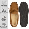 Alpine Swiss Sabine Womens Moccasin Slippers Genuine Suede House Shoe Memory Foam Insole Plush Faux Shearling Fur Indoor Outdoor Anti-Slip Rubber Sole - 3 of 4