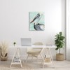 Stupell Industries Coastal Pelican Bird Watching Turquoise Ocean Portrait Canvas Wall Art - 2 of 4
